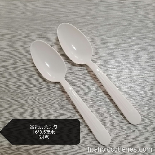 Poly Cutlery PS à logo personnalisé jetable Spoon
